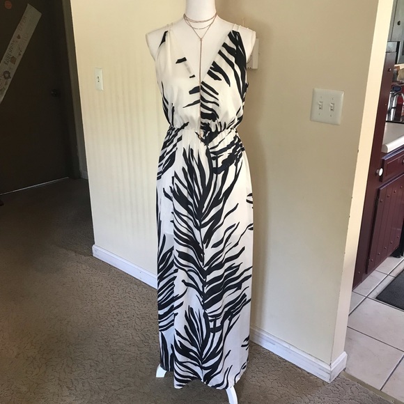 h&m leaf dress